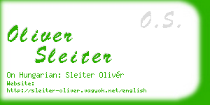 oliver sleiter business card